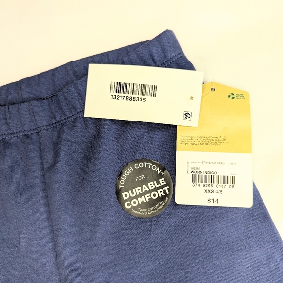 There About Girls shorts XXS to 4-5 Navy indigo stretch athletic playg comfort - Picture 3 of 5